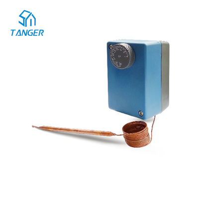 Liquid Hvac Water Flow Switch Unit Capillary Thermostat Switch 0 ถึง 40 Degrees
