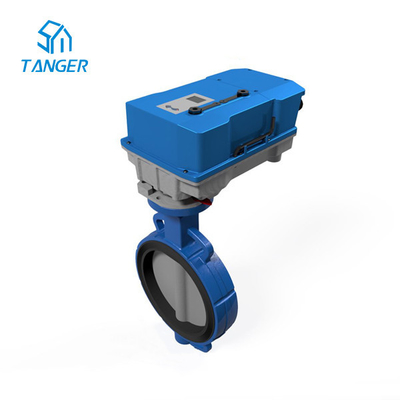 ตัวกระตุ้นวาล์วโรตารี่ผู้ผลิตไฟฟ้าสำหรับวาล์วผีเสื้อ IP67 168Nm