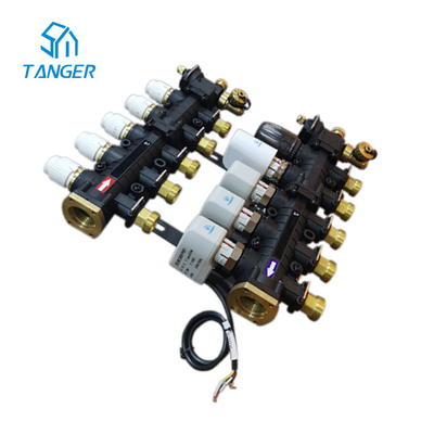 11 พอร์ต 6 พอร์ต 4 พอร์ต 5 โซนเครื่องทำความร้อนใต้พื้น Manifolds ปั๊มผสมวาล์ว Unit