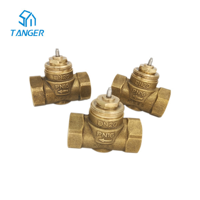 15 มม. 10 มม. trv trv วาล์วหม้อน้ำ PN16 Hex Nut อัตราการไหลสูง Kvs 4.5&quot;