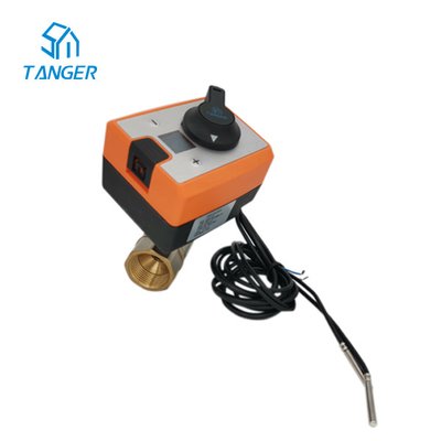 2 Way Rs485 วาล์วควบคุมการสื่อสาร 24v Ac หน้าจอ LCD IP54