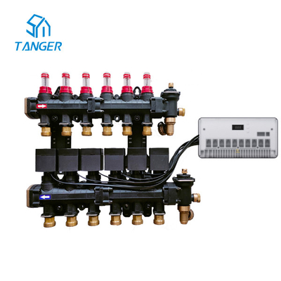 ท่อร่วมทำความร้อนใต้พื้น 6 ลูปไม่มีระบบปั๊ม EP Radiant Flow Meters
